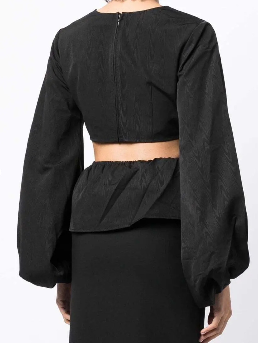 STAUD Ivy Drawcord Balloon Sleeve Top - Picture 2 of 10